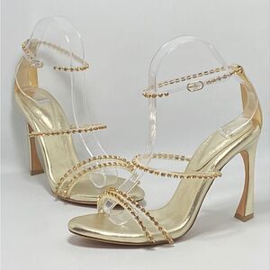 Alexandre Birman Dolores Crystal Ankle-Strap Sandals size 38.5